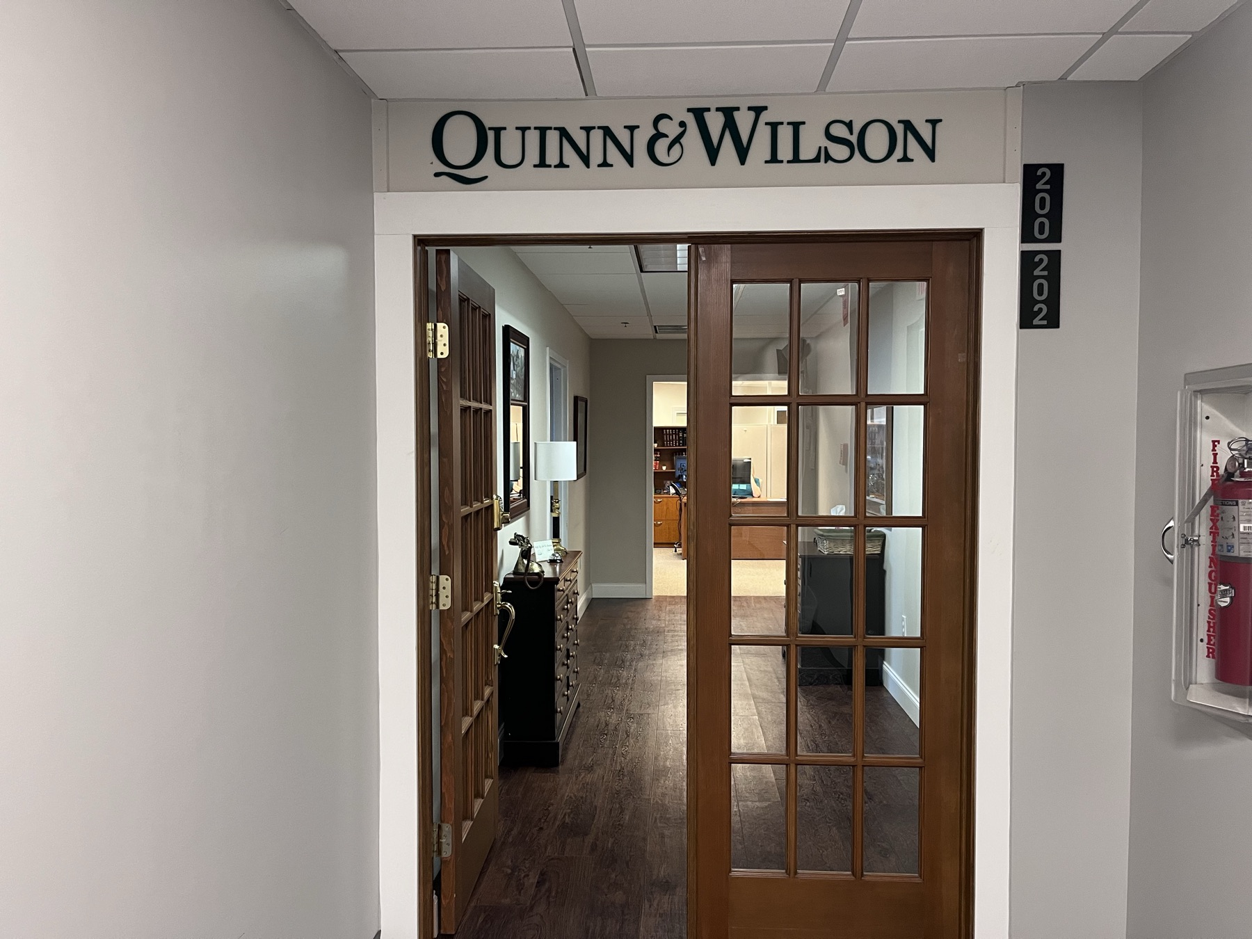 Quinn & Wilson office entrance in Jenkintown